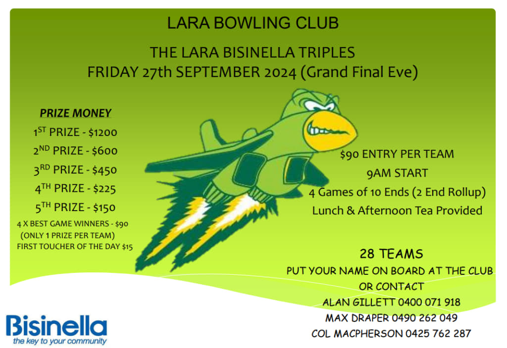 Lara Bisinella Triples flyer
