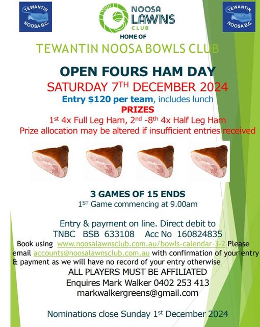 Open Fours Ham Day