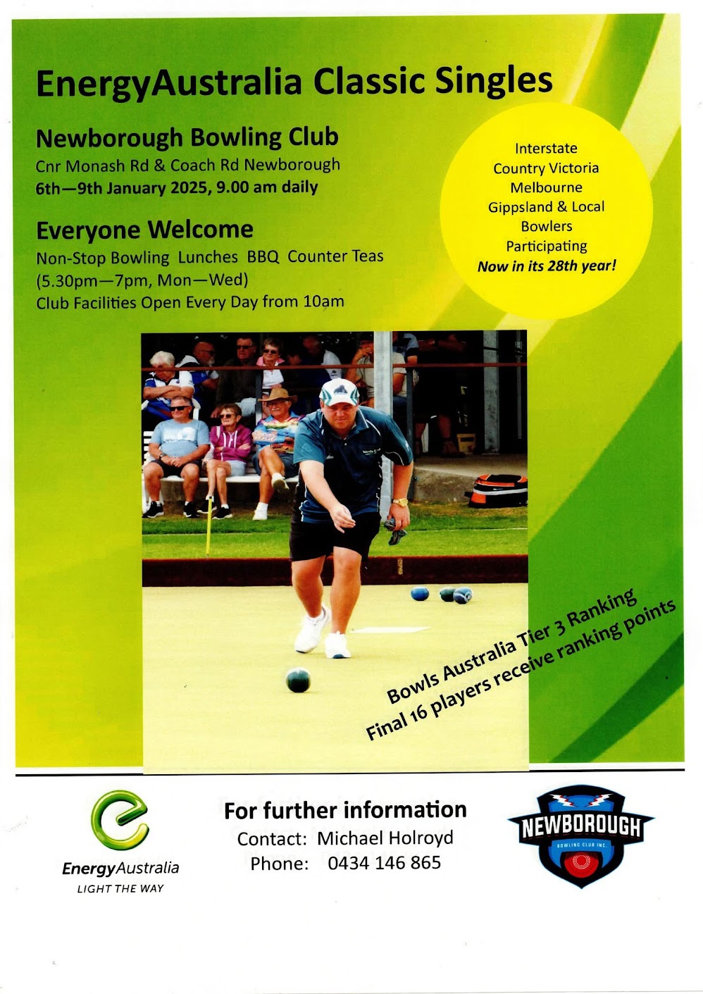 Energy Australia Classic Singles flyer