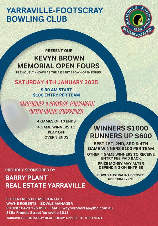 Kevyn Brown Memorial Open Fours