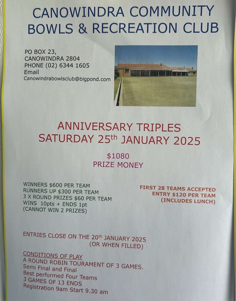 Anniversary Triples flyer