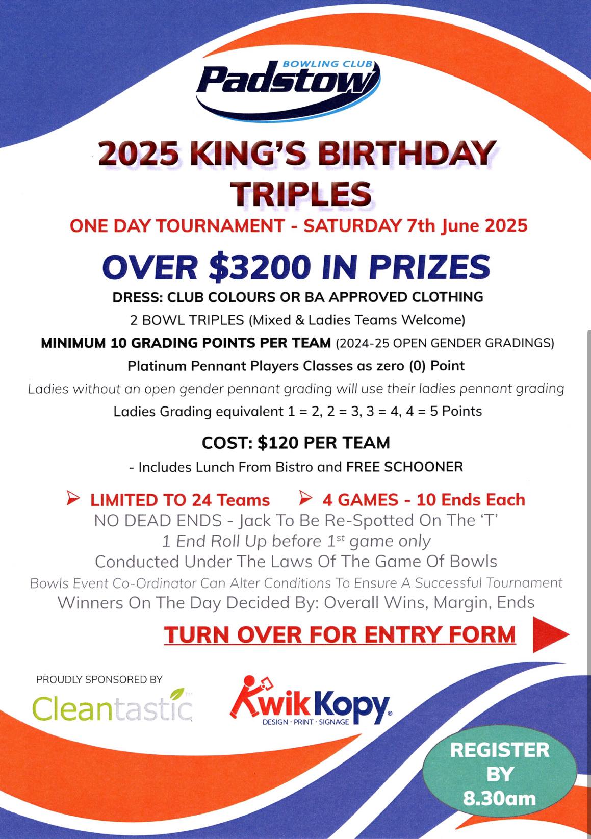 2025 Kings Birthday Triples