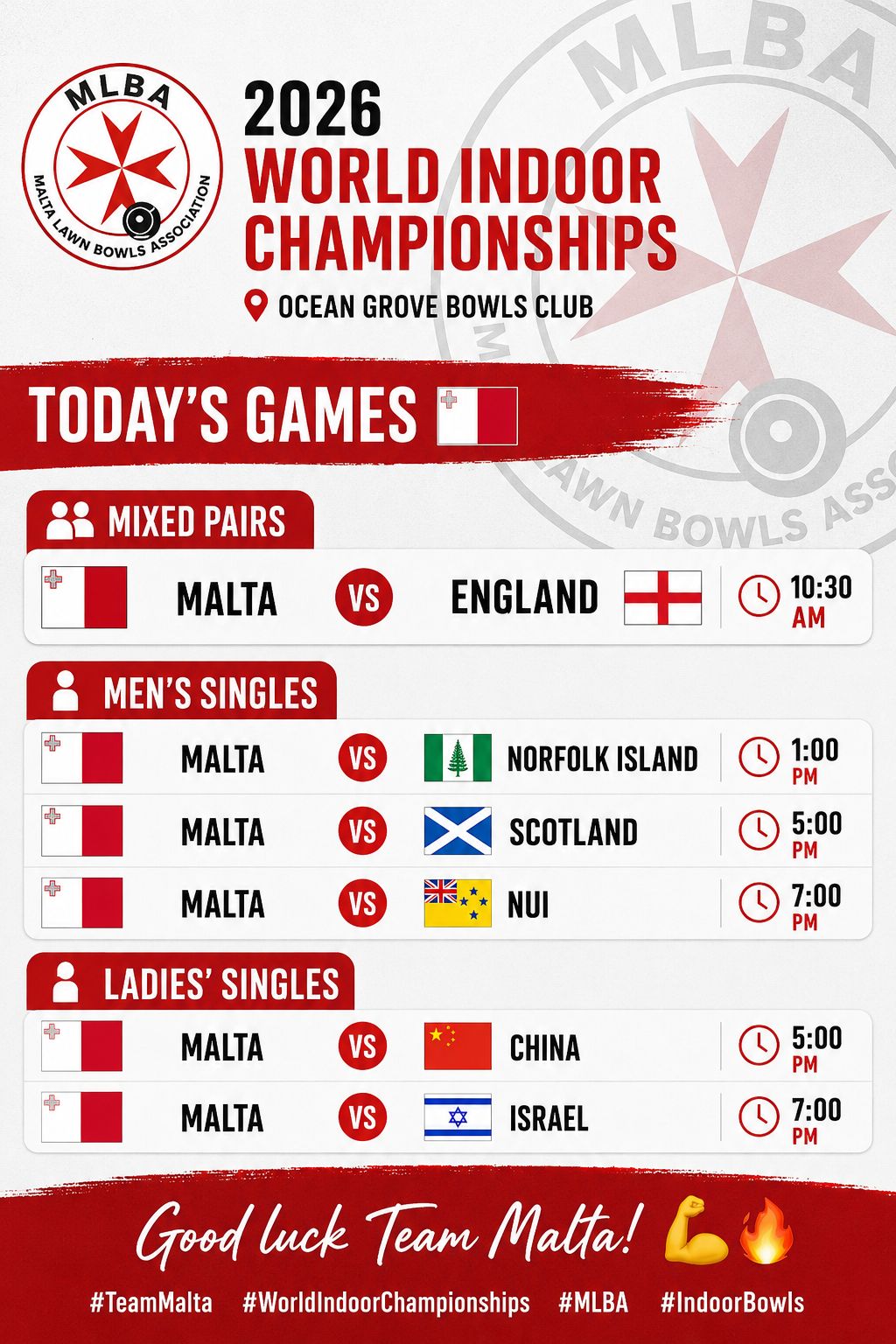 Good Luck Team Malta