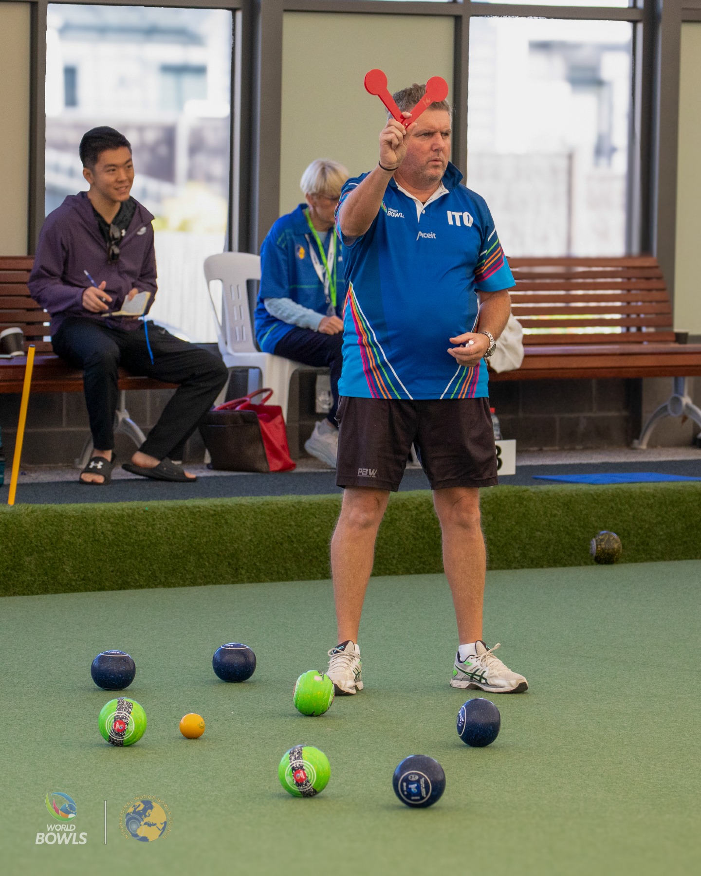 Some Action Shots From Day Three At The 2026 World Bowls Indoor Championship....