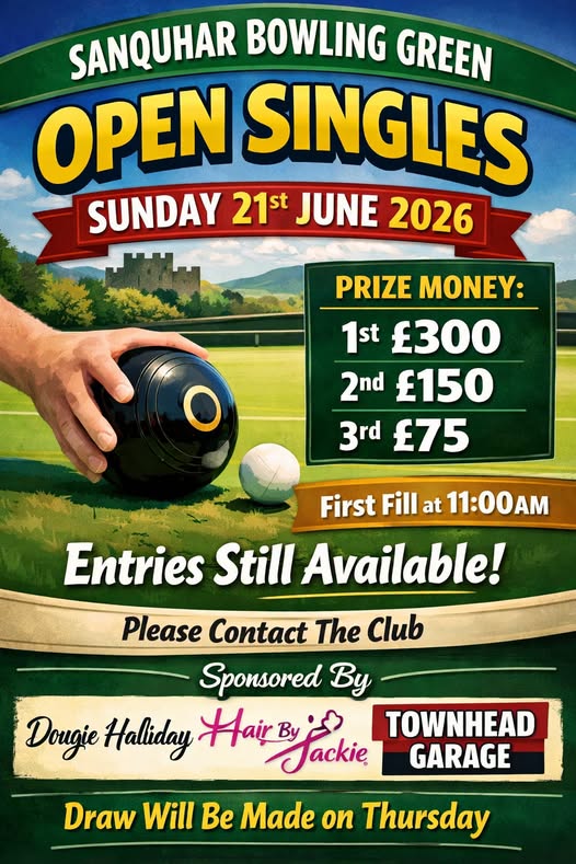 Open Singles Competition 2026 flyer