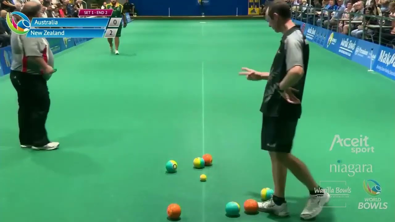 2023 World Bowls Indoor Championships Men’s Singles Final Aron Sherriff Aus V Andrew Kelly Nz