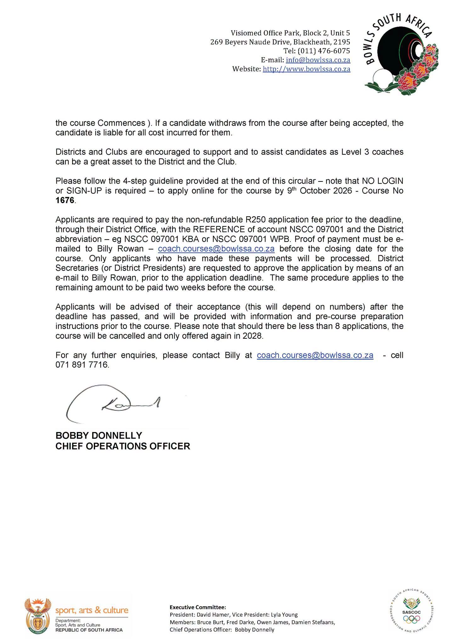 Circular 52 / 2026
Invitation To Apply For Level 3 Coaching Courses 2026
The Nat... Circular 52 / 2026
Invitation To Apply For Level 3 Coaching Courses 2026
The Nat...