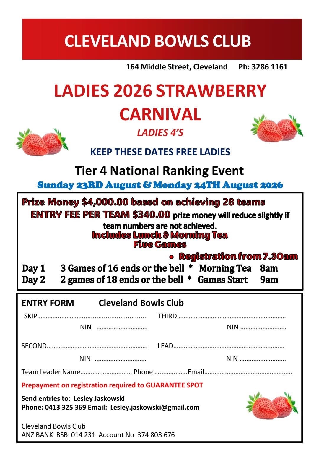Ladies 2026 Strawberry Carnival