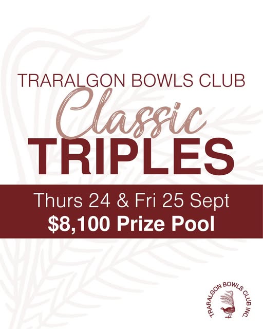 Traralgon Bowls Club Classic Triples flyer