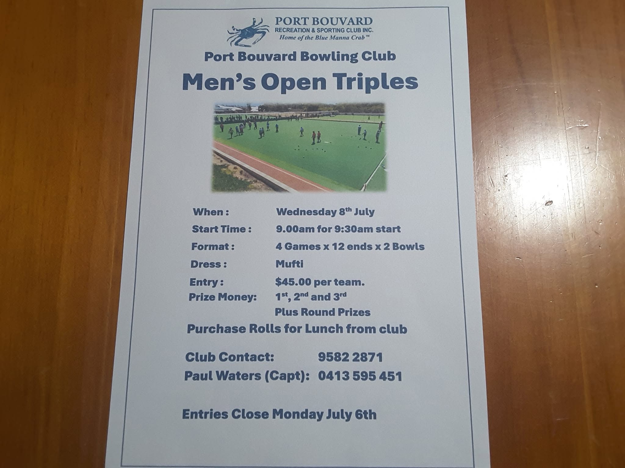 Men’s Open Triples flyer