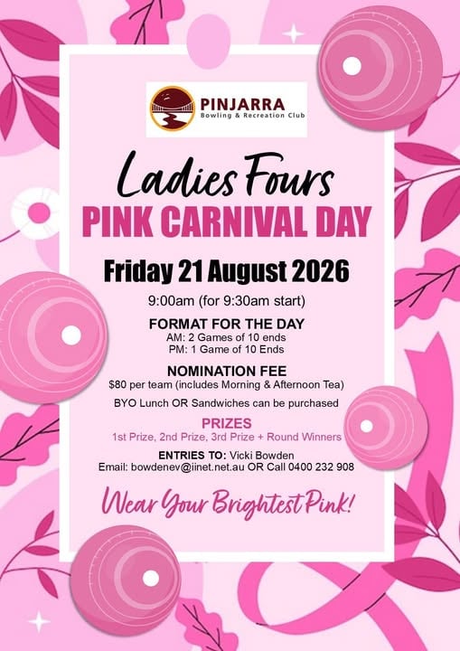 Ladies Fours Pink Carnival Day