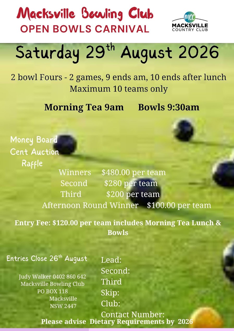 Open Bowls Carnival