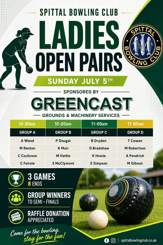 Ladies Open Pairs flyer