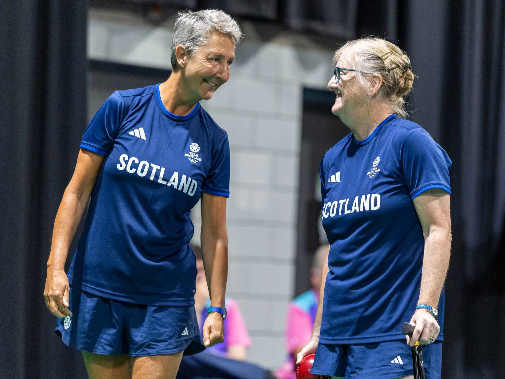 The Stage Is Set. Team Scotland Have Had Their First Roll On The Greens At The...