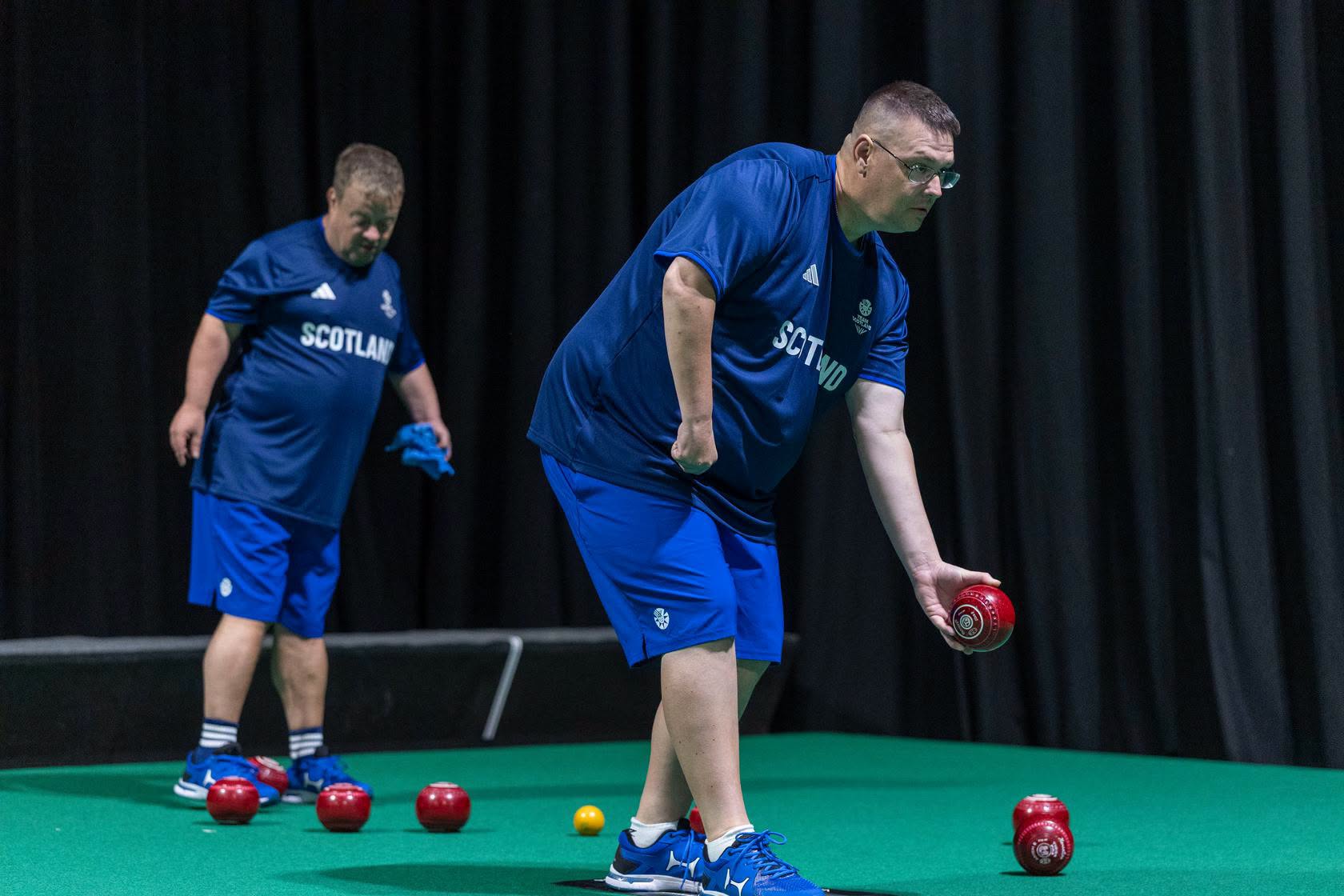 The Stage Is Set. Team Scotland Have Had Their First Roll On The Greens At The...