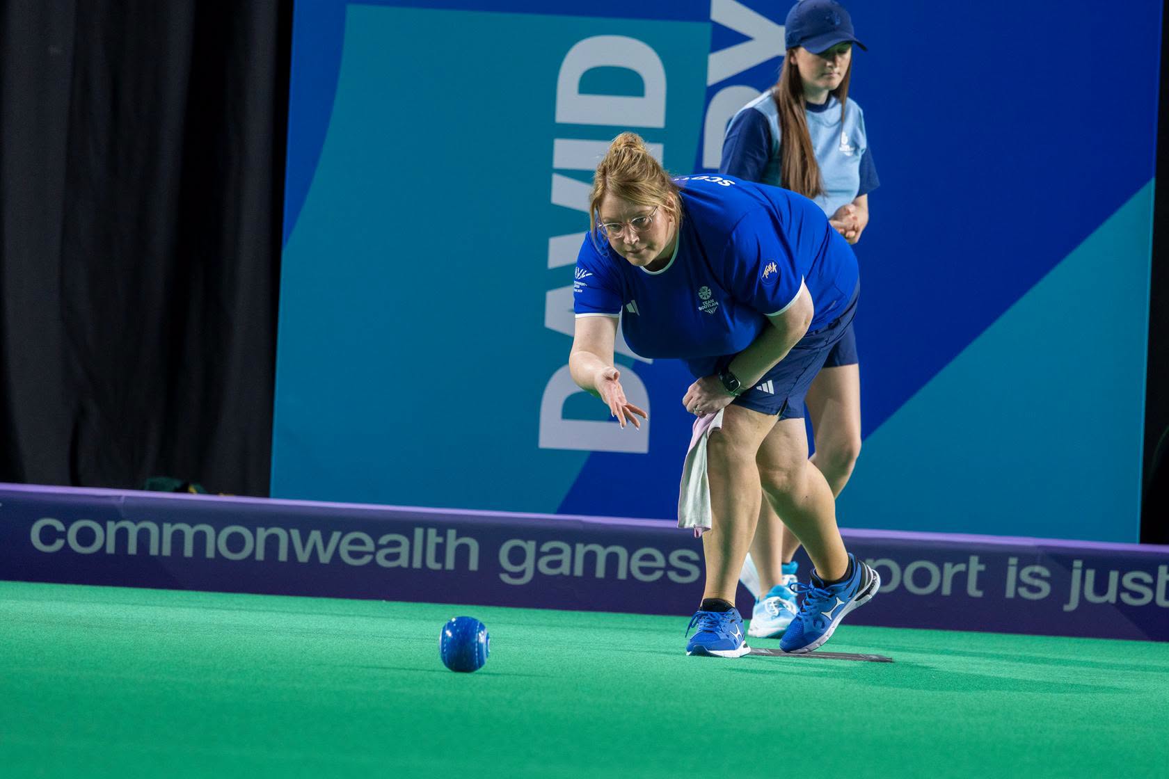 The Stage Is Set. Team Scotland Have Had Their First Roll On The Greens At The...
