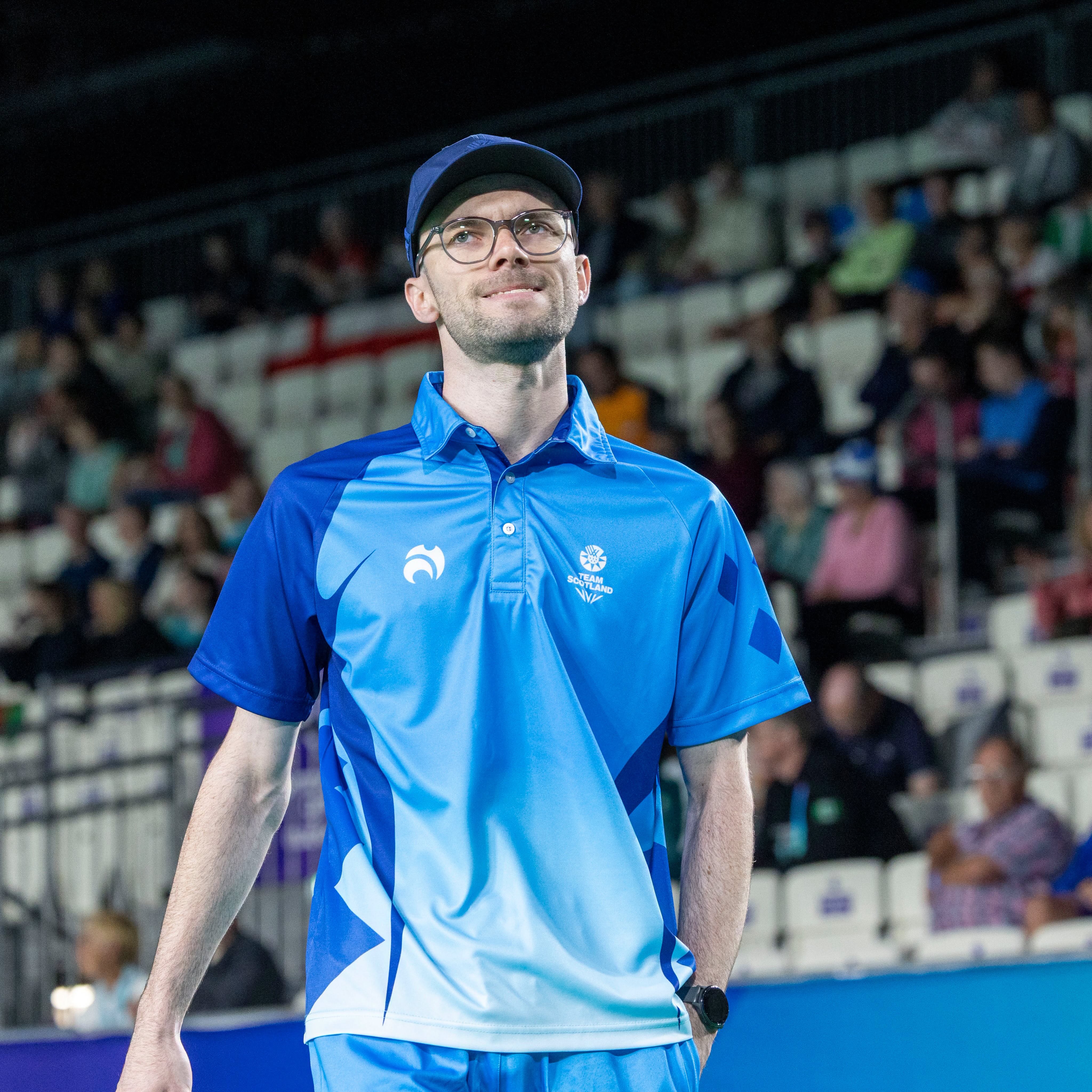 Jason Banks Loses His Final Men’s Singles Section Match Against England At Glasg... Jason Banks Loses His Final Men’s Singles Section Match Against England At Glasg...