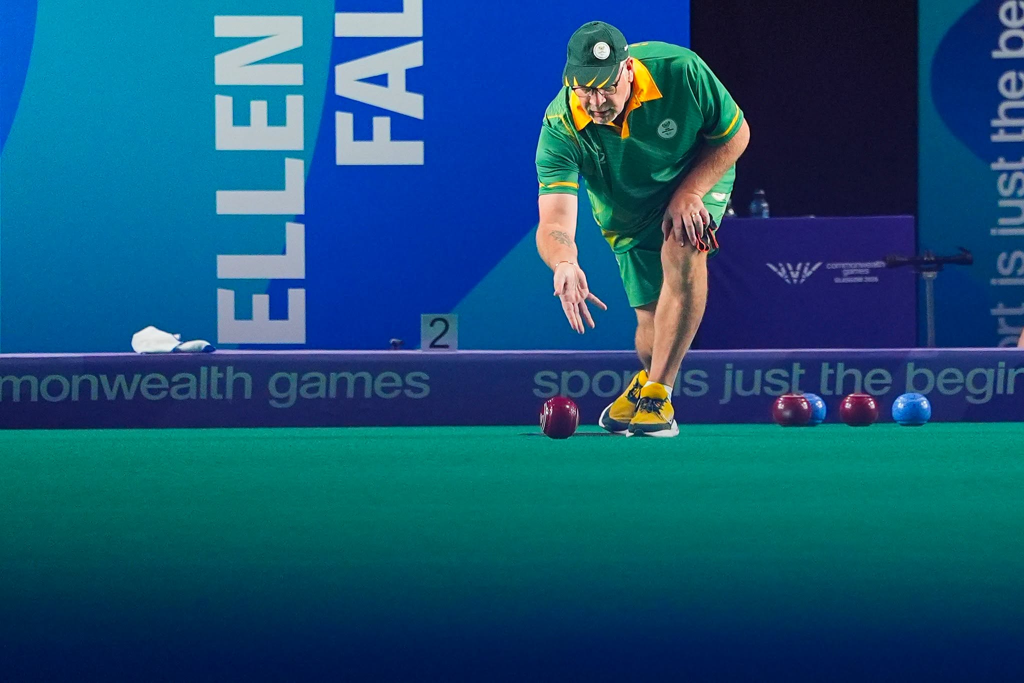 Scenes From A Dominant 2-0 Win Over Isle Of Man In The Men’s Pairs Lawn Bowls! ...