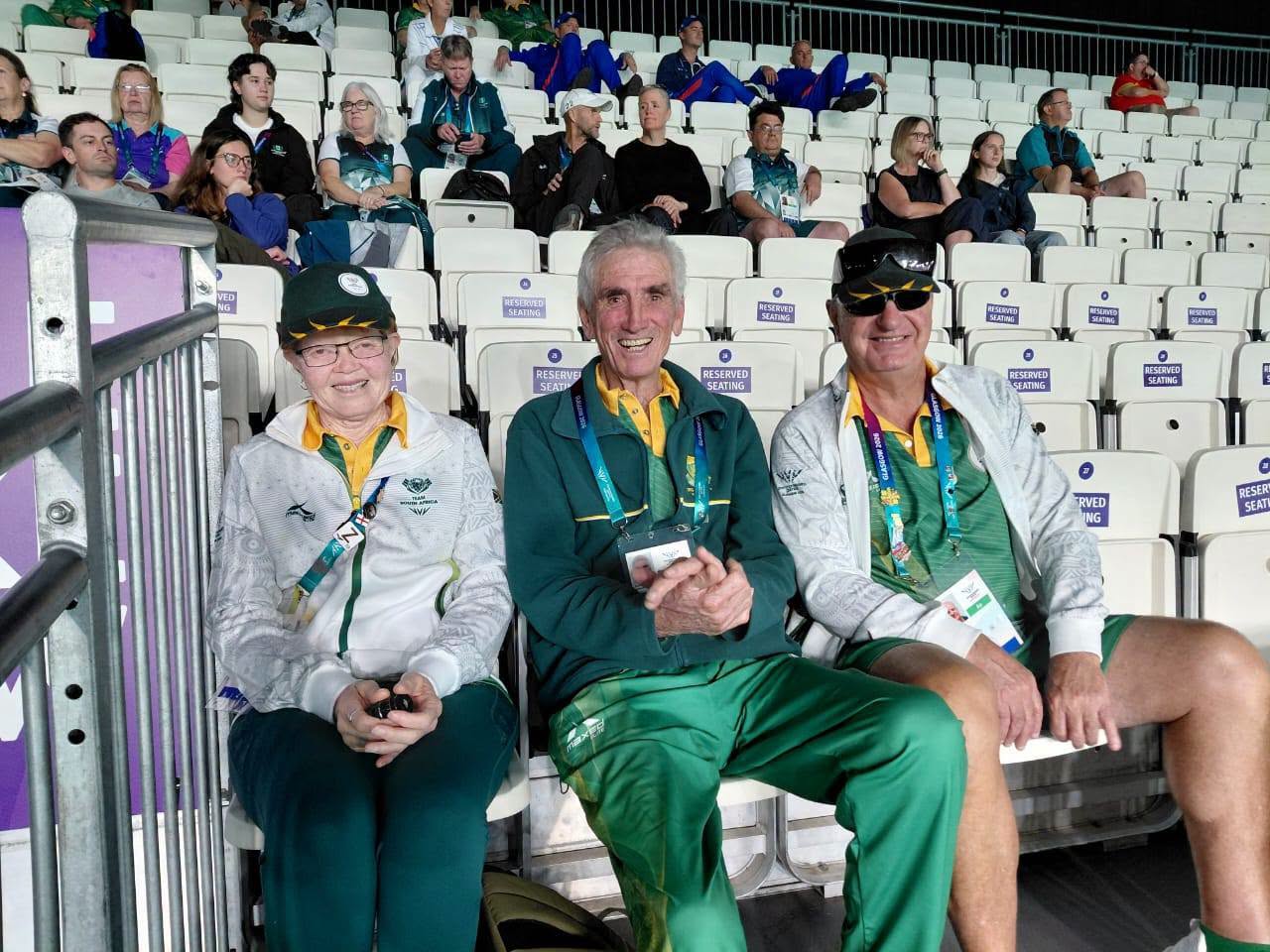 The Team Supporting Their Fellow Team Mates Play. #bowlssouthafrica #commonweal...