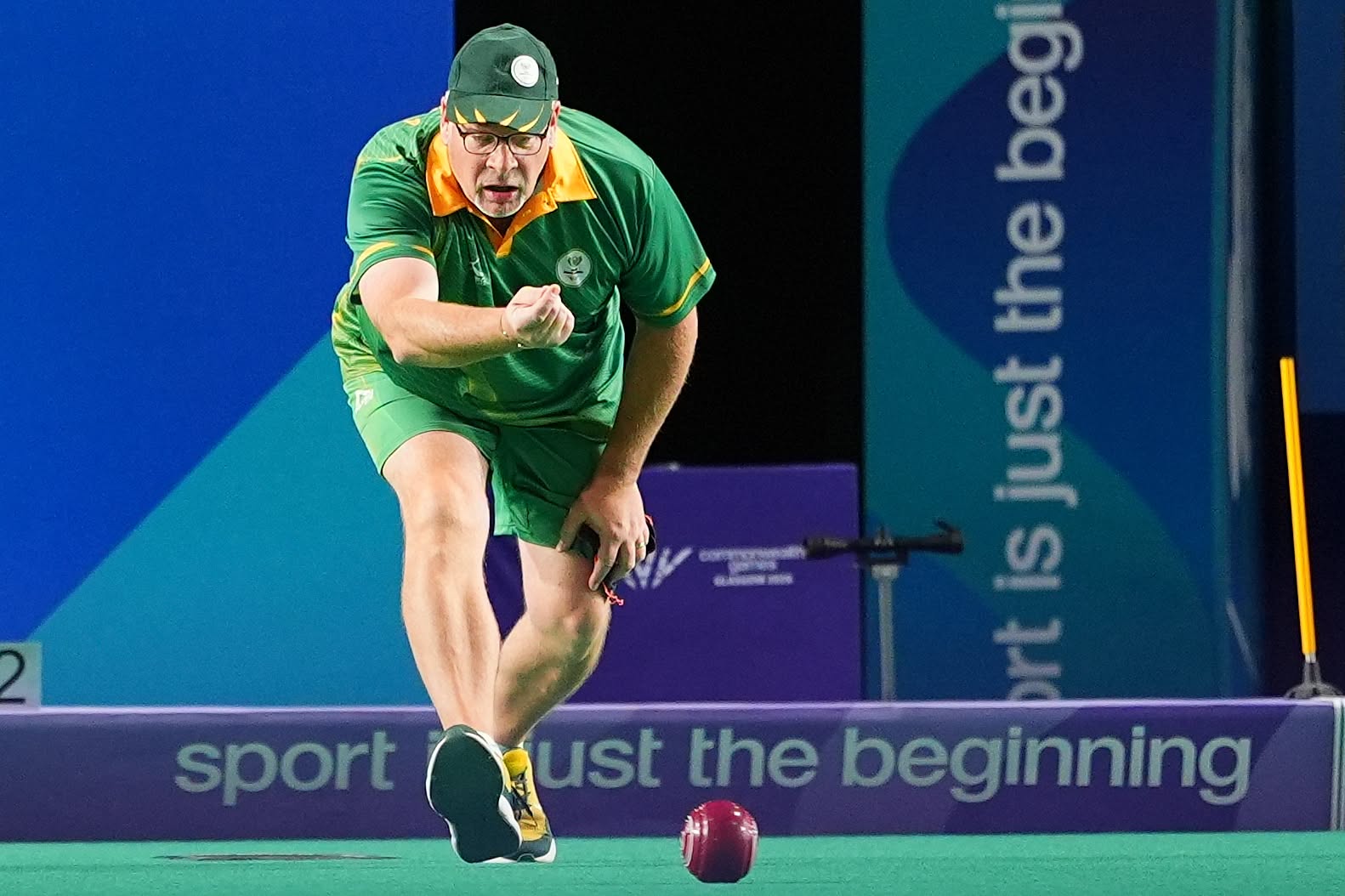 Scenes From A Dominant 2-0 Win Over Isle Of Man In The Men’s Pairs Lawn Bowls! ...