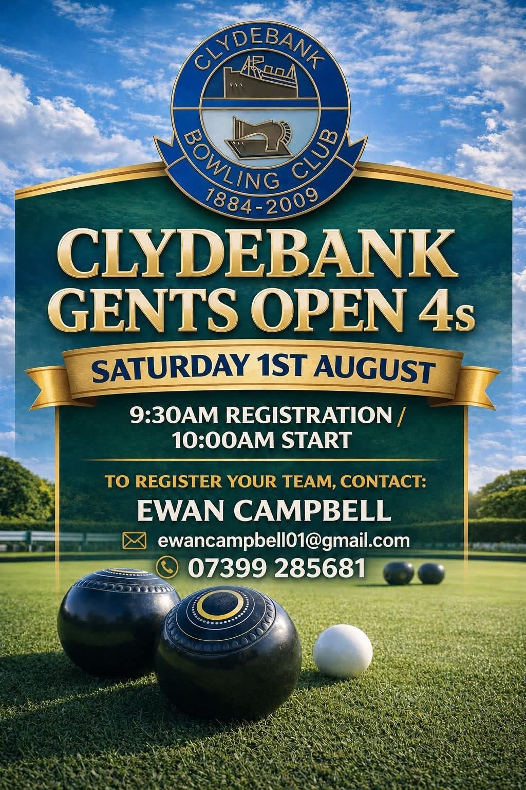 Clydebank Gents Open 4s flyer
