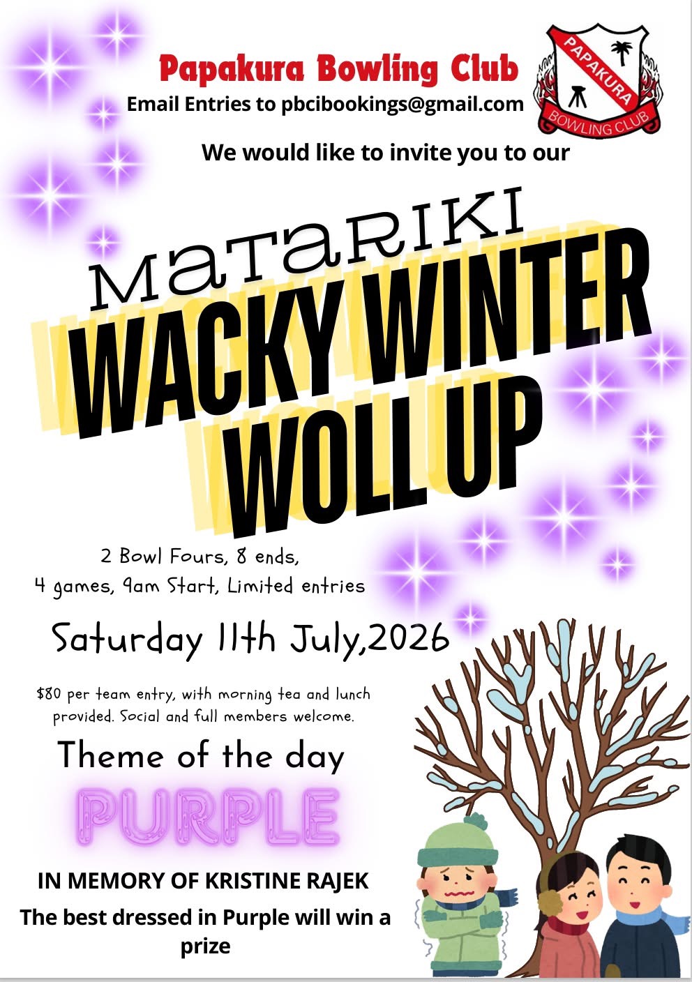 Matariki Wacky Winter Wolliup flyer