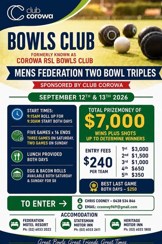 Mens Federation Two Bowl Triples