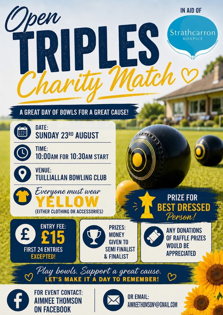 Open Triples Charity Match flyer