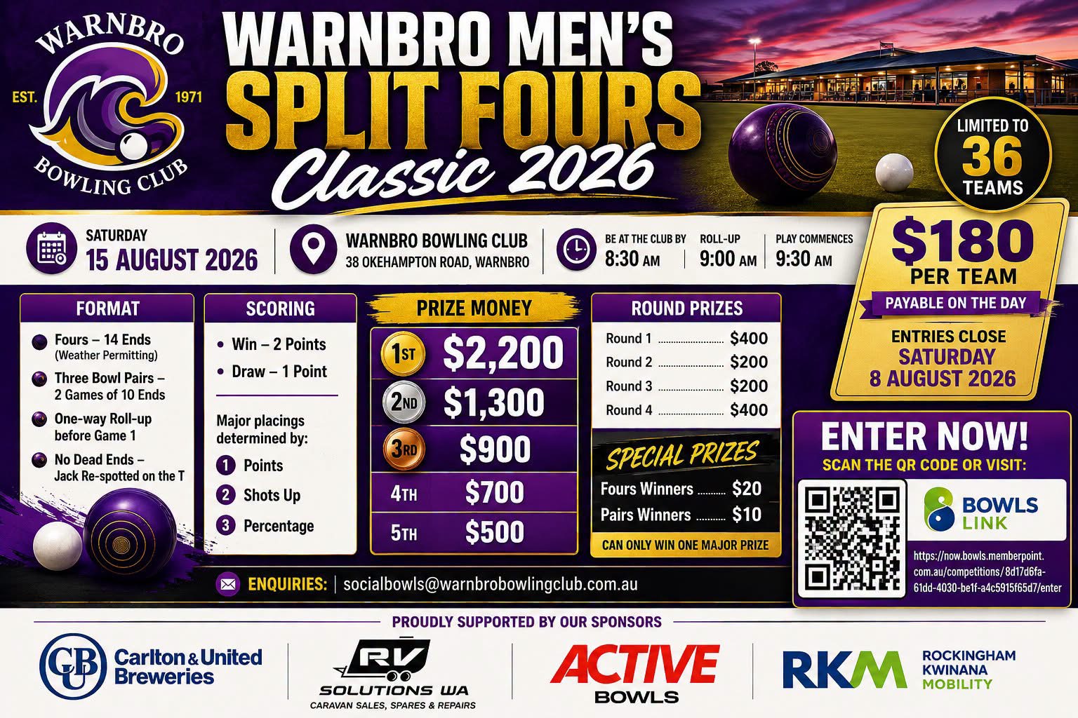 Warnbro Men’s Split Fours Classic 2026 flyer