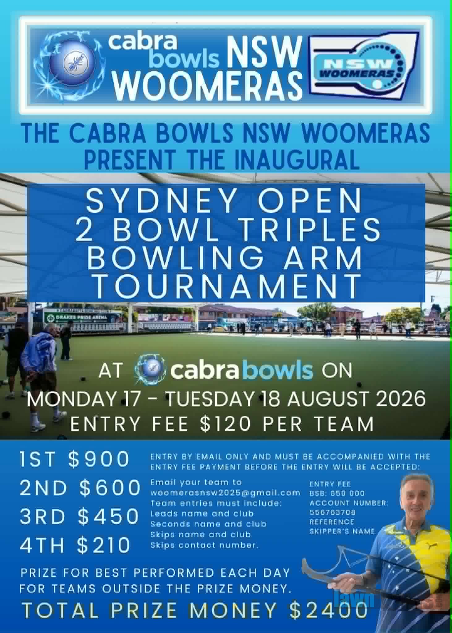 Open 2 Bowl Triples Bowling Arm Tournament