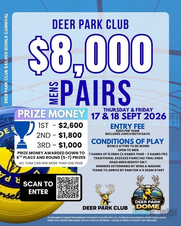 Deer Park Men’s Pairs $8,000