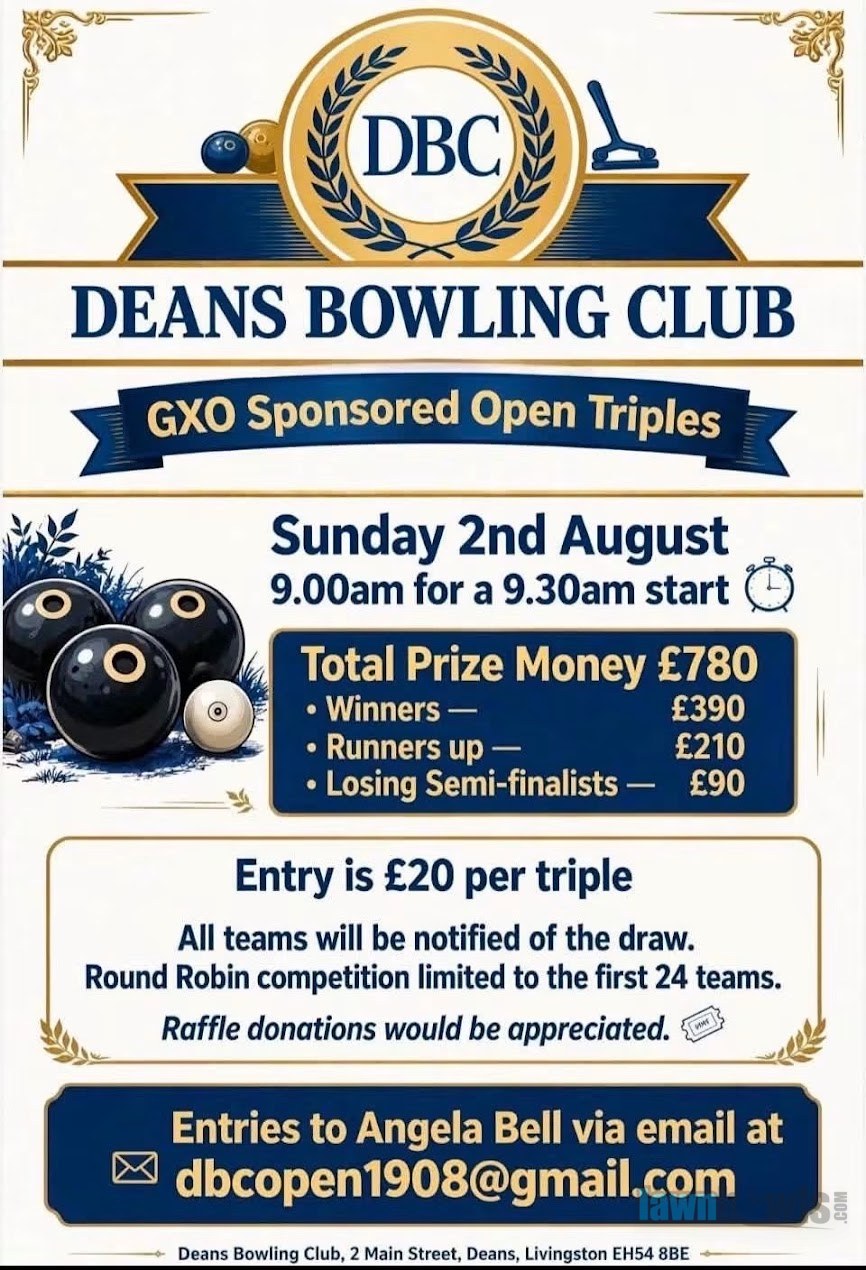 GXO Sponsored Open Triples flyer