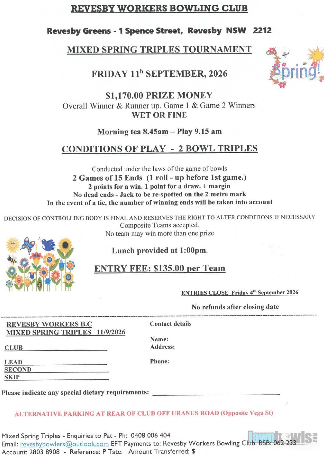 Mixed Spring Triples Tournament