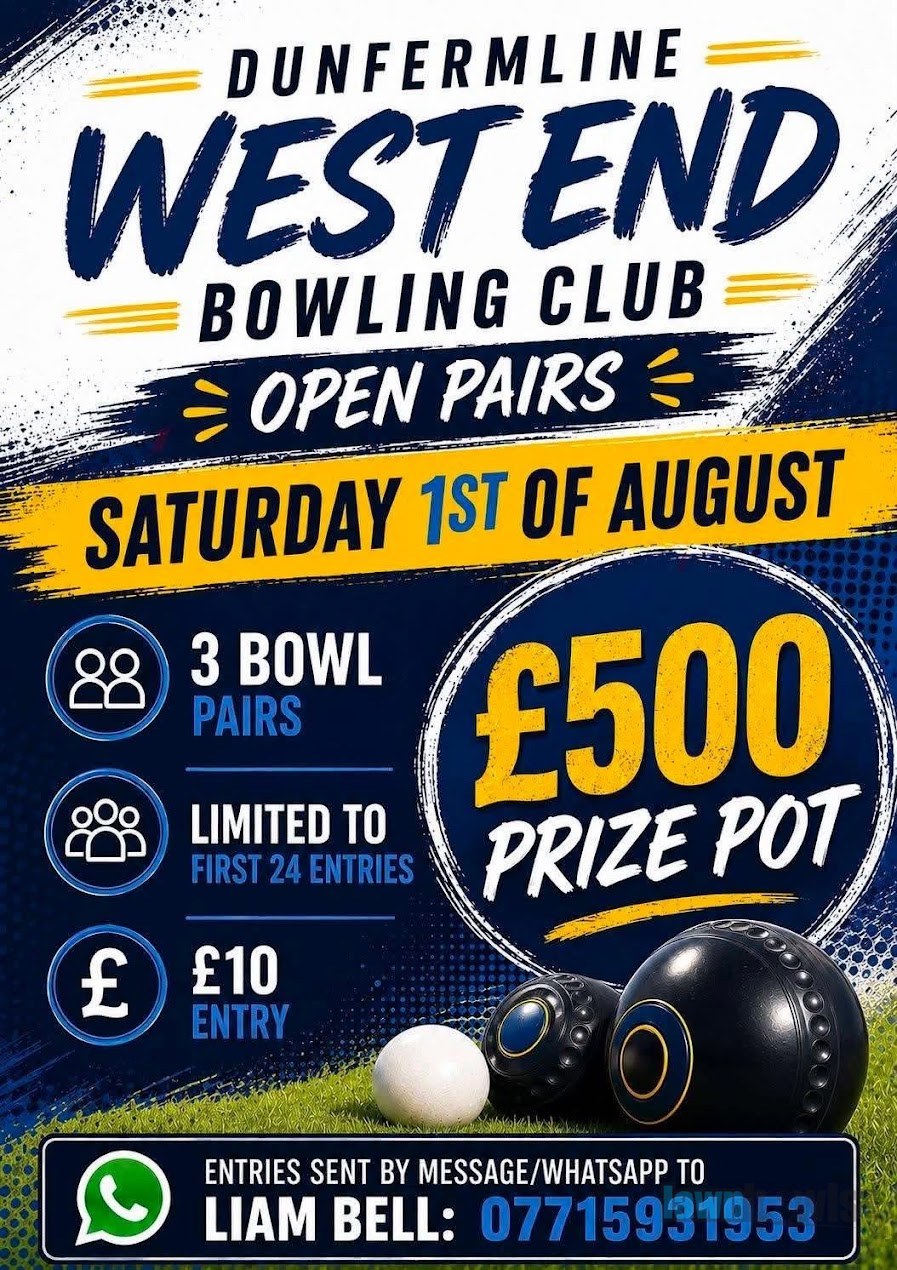 Dunfermline West End Open Pairs flyer
