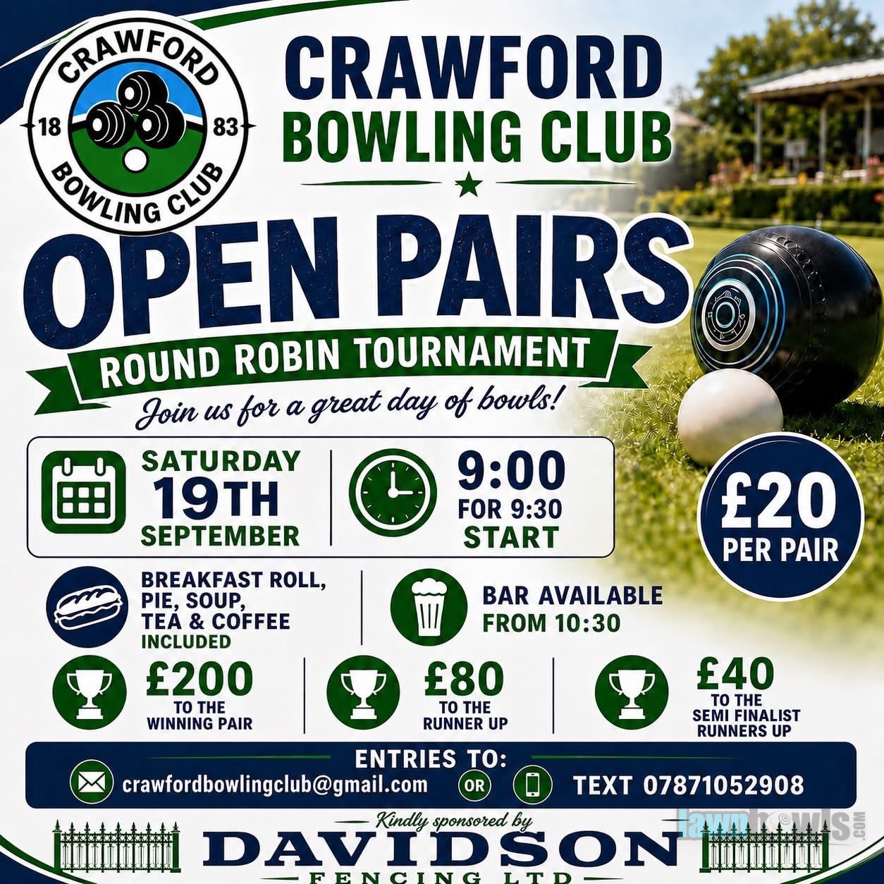 Open Pairs Round Robin Tournament flyer