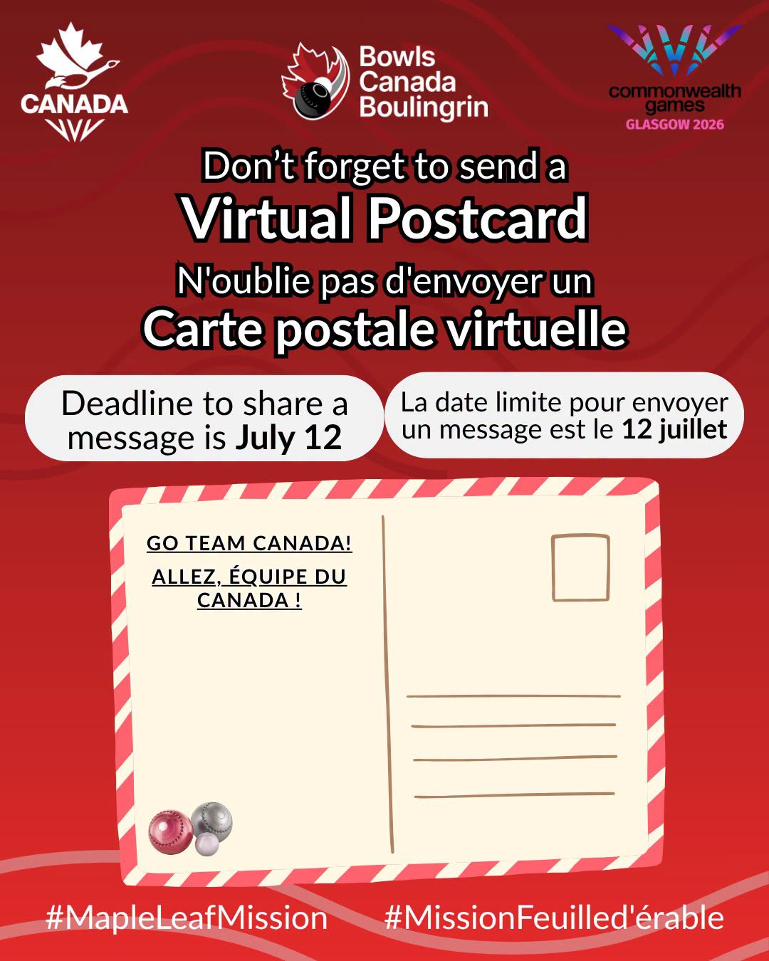 Reminder! Don't Forget To Send A Virtual Postcard To Team Canada! Our Commonw...