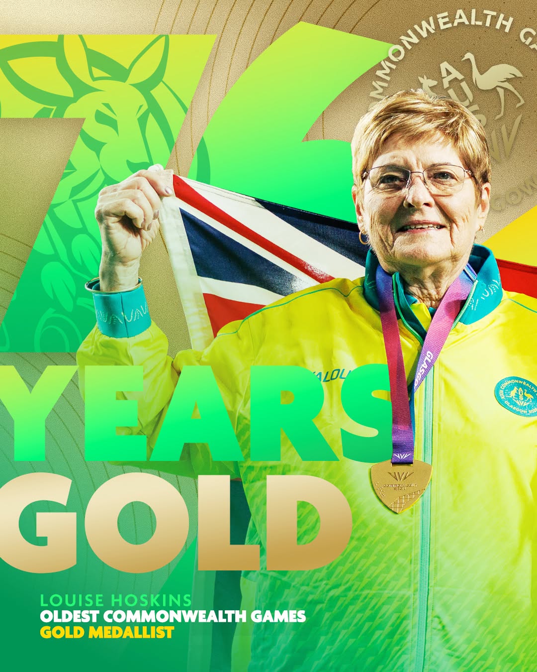 76 Years Gold Congratulations To Louise Hoskins On Becoming The Oldest Gold M...
