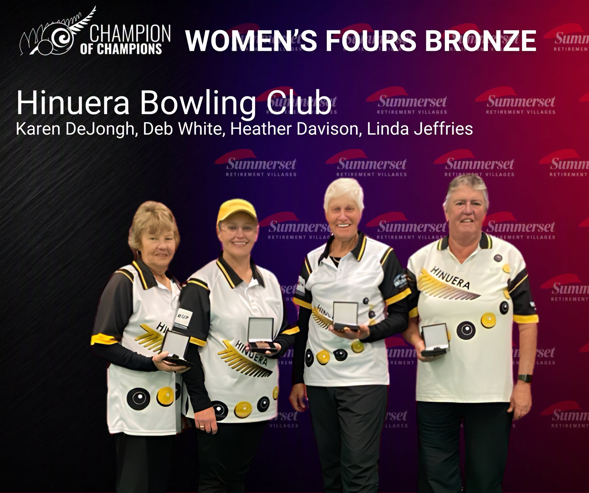 Congratulations To Lynda Milne, Kerry Heffer, Karen Thomas, Emma Hanley - Te Ran...