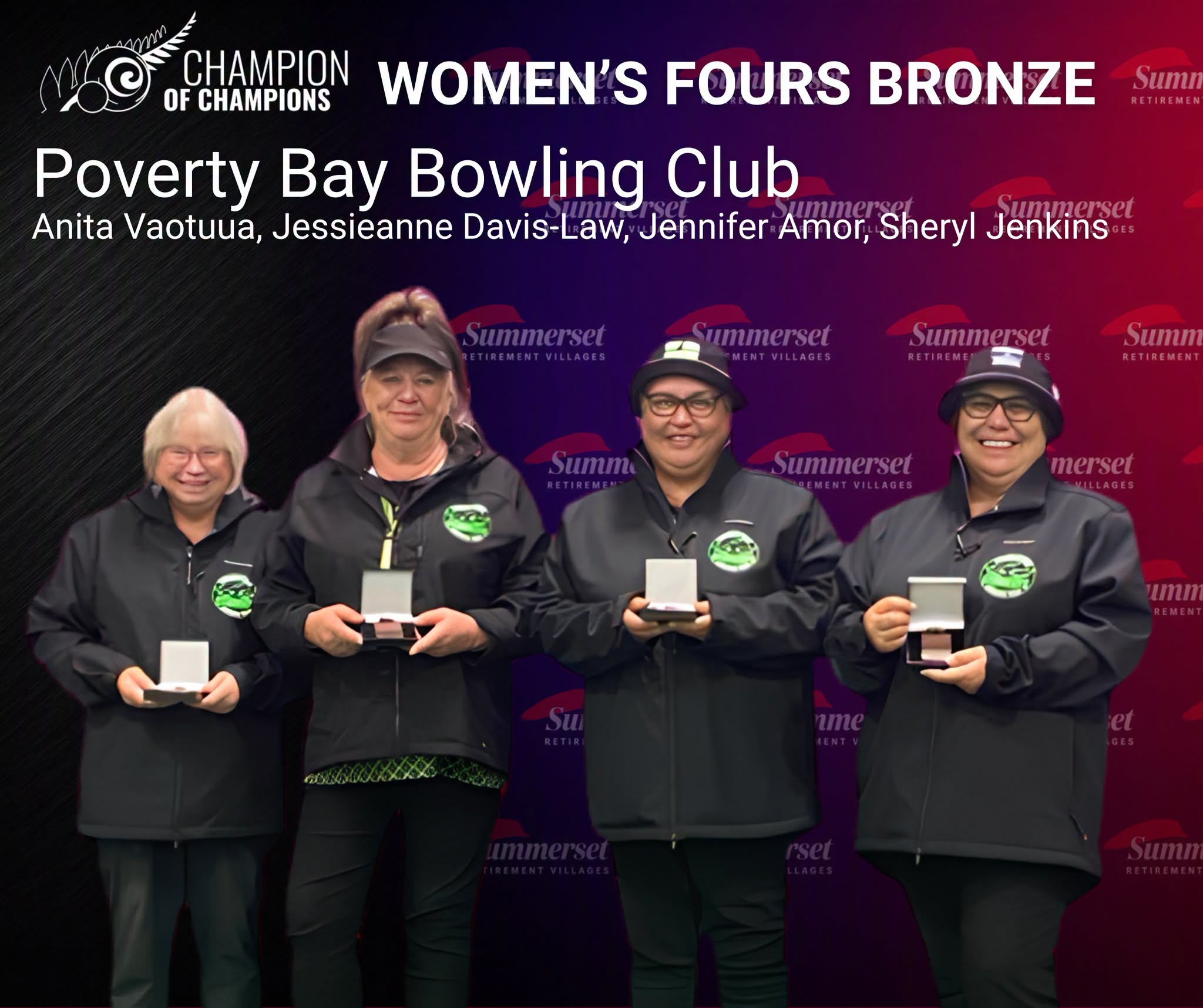 Congratulations To Lynda Milne, Kerry Heffer, Karen Thomas, Emma Hanley - Te Ran...