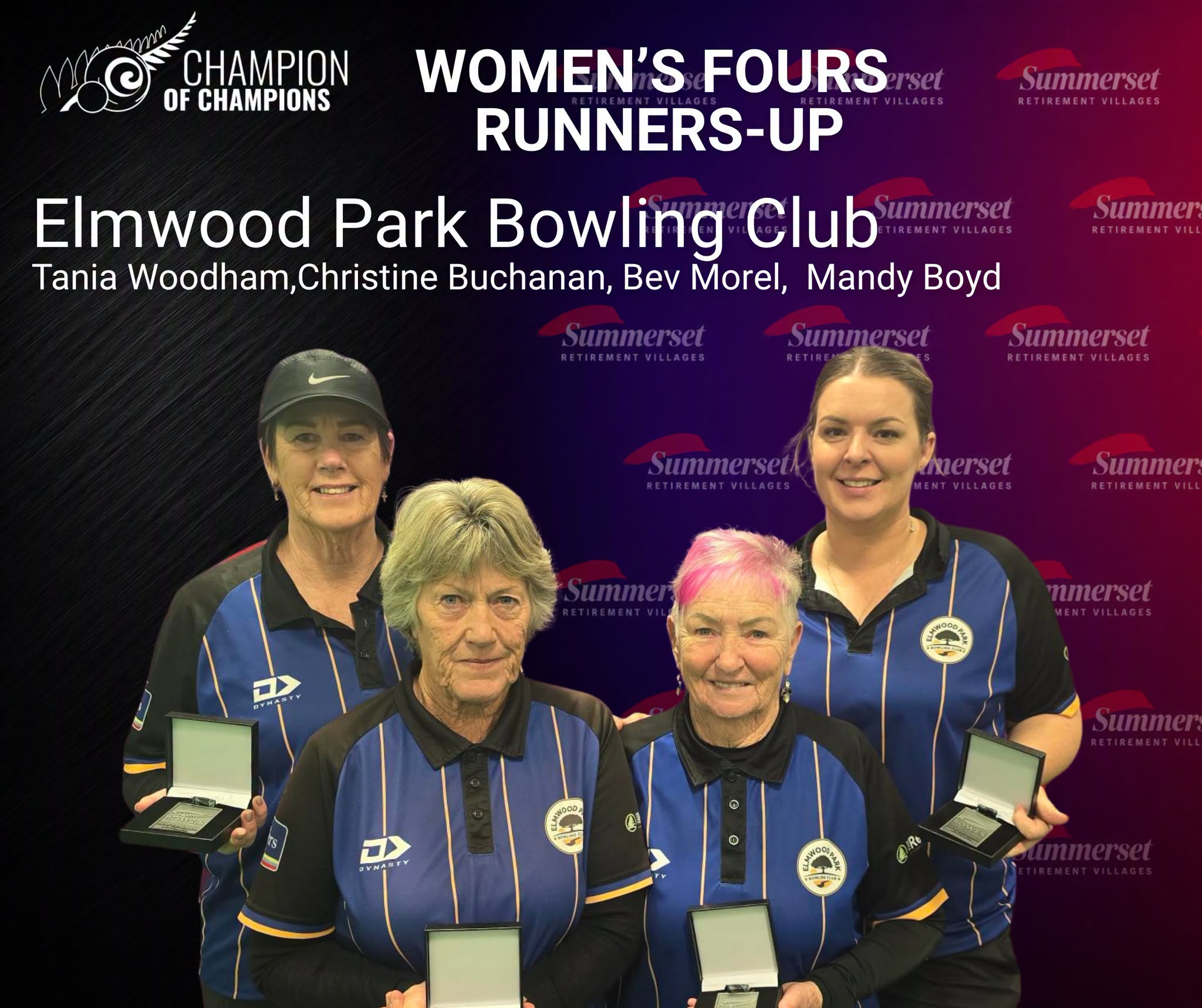 Congratulations To Lynda Milne, Kerry Heffer, Karen Thomas, Emma Hanley - Te Ran...