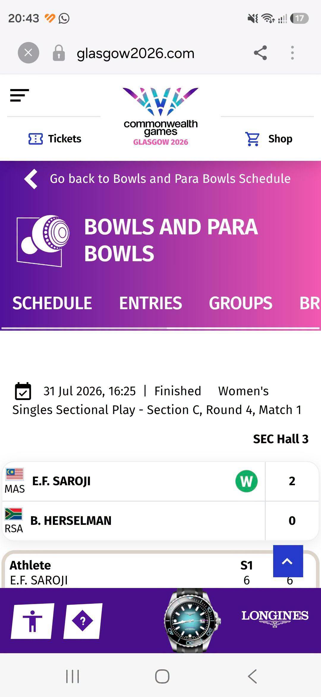 Commonwealth Games Glasgow 2026 – Women's Singles Our Women's Singles Campaig...