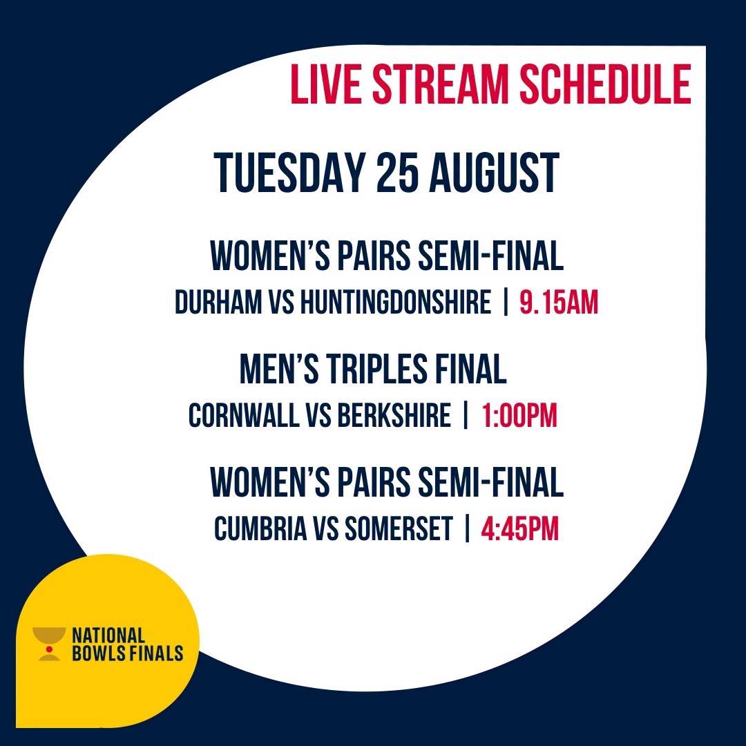 Check Out Your Bowls Tv Guide For Tuesday 25 August With 15 Matches To Come, ...