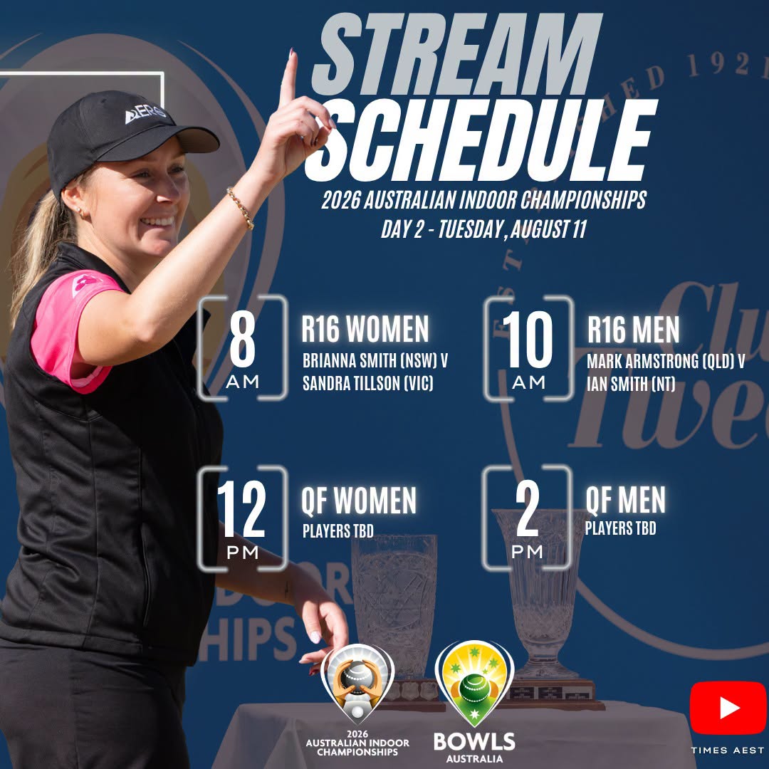 Day 2 Of The 2026 Australian Indoor Championships Gets Underway Tomorrow At Clu...