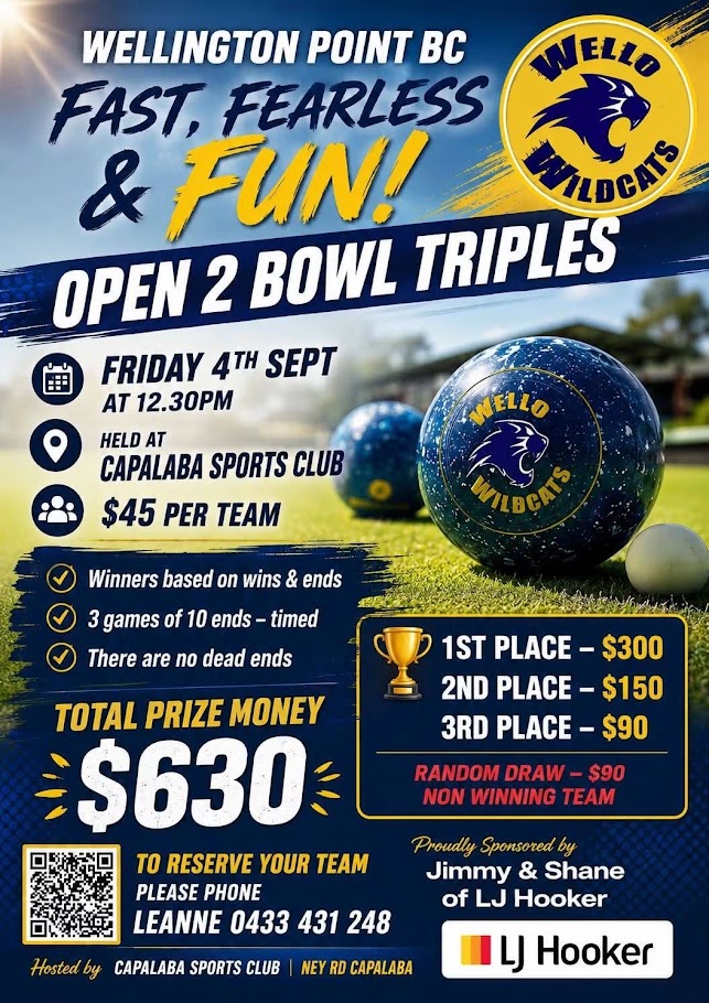 Open 2 Bowl Triples flyer