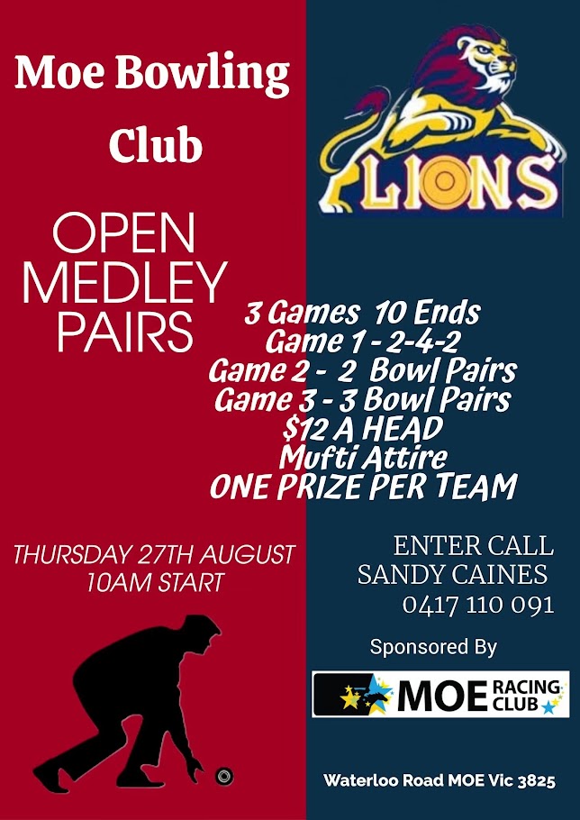 Open Medley Pairs flyer