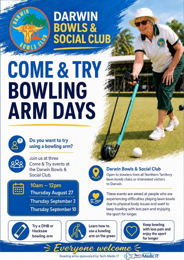Come & Try Bowling Arm Days flyer