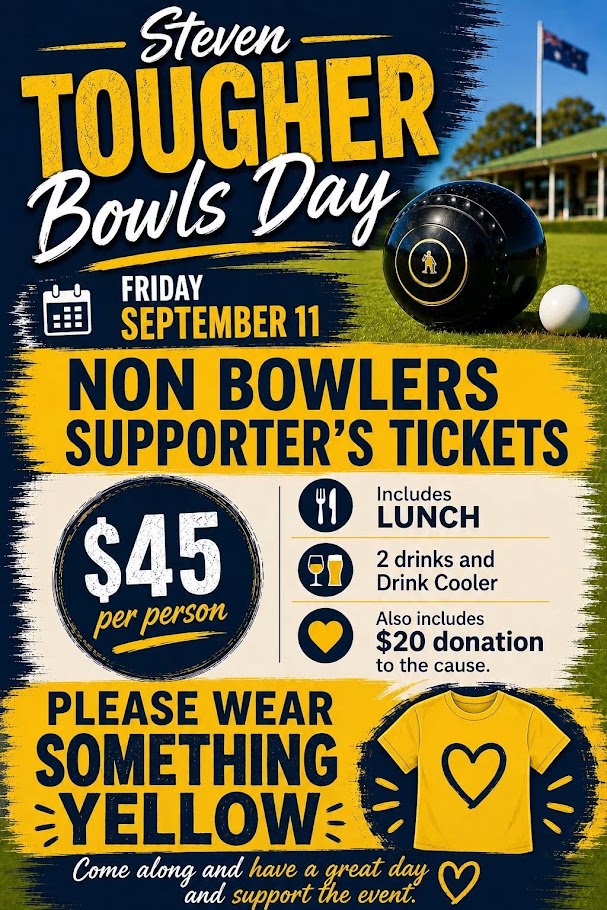 Steven Tougher Bowls Day flyer