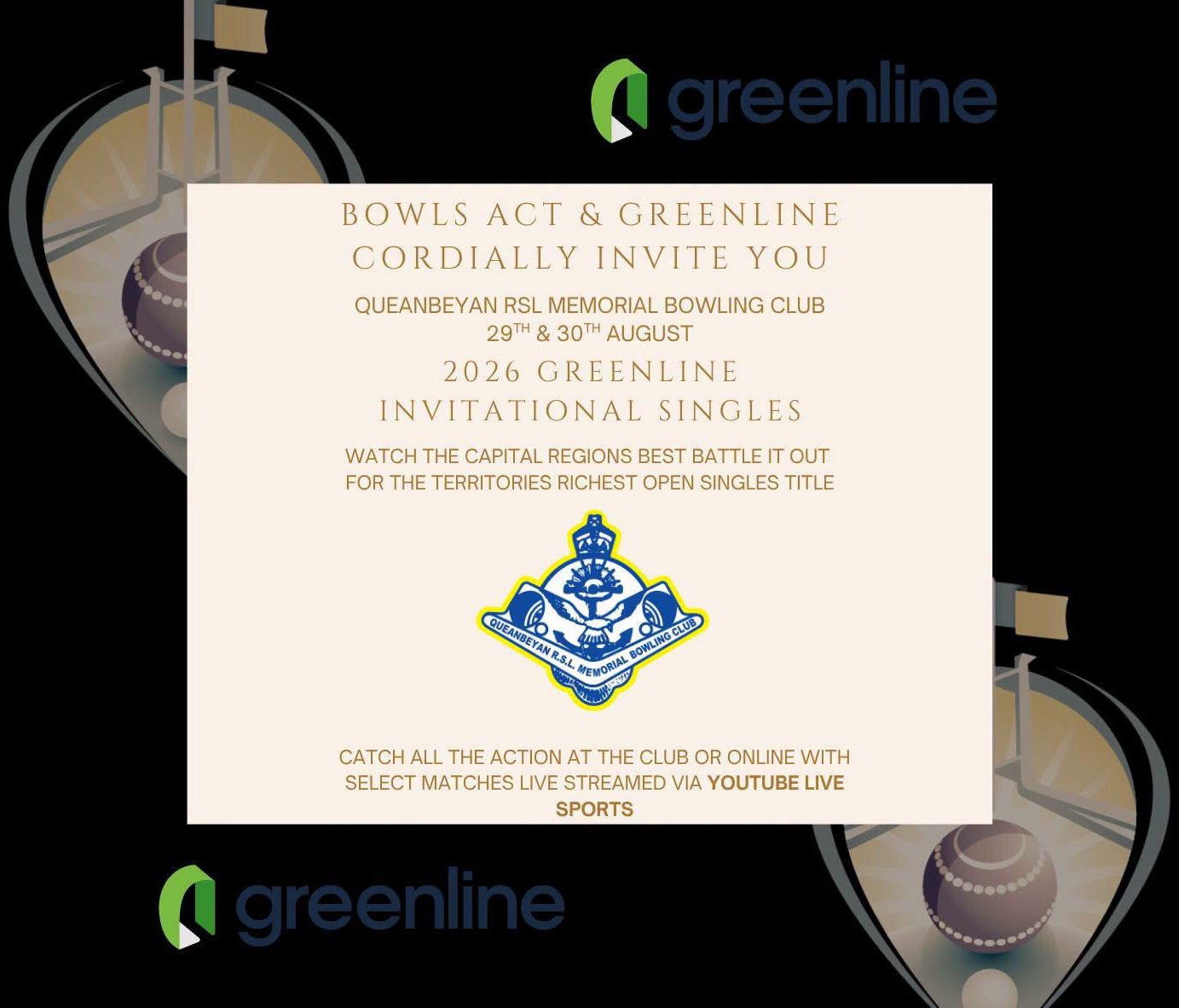 2026 Greenline Invitational Singles flyer