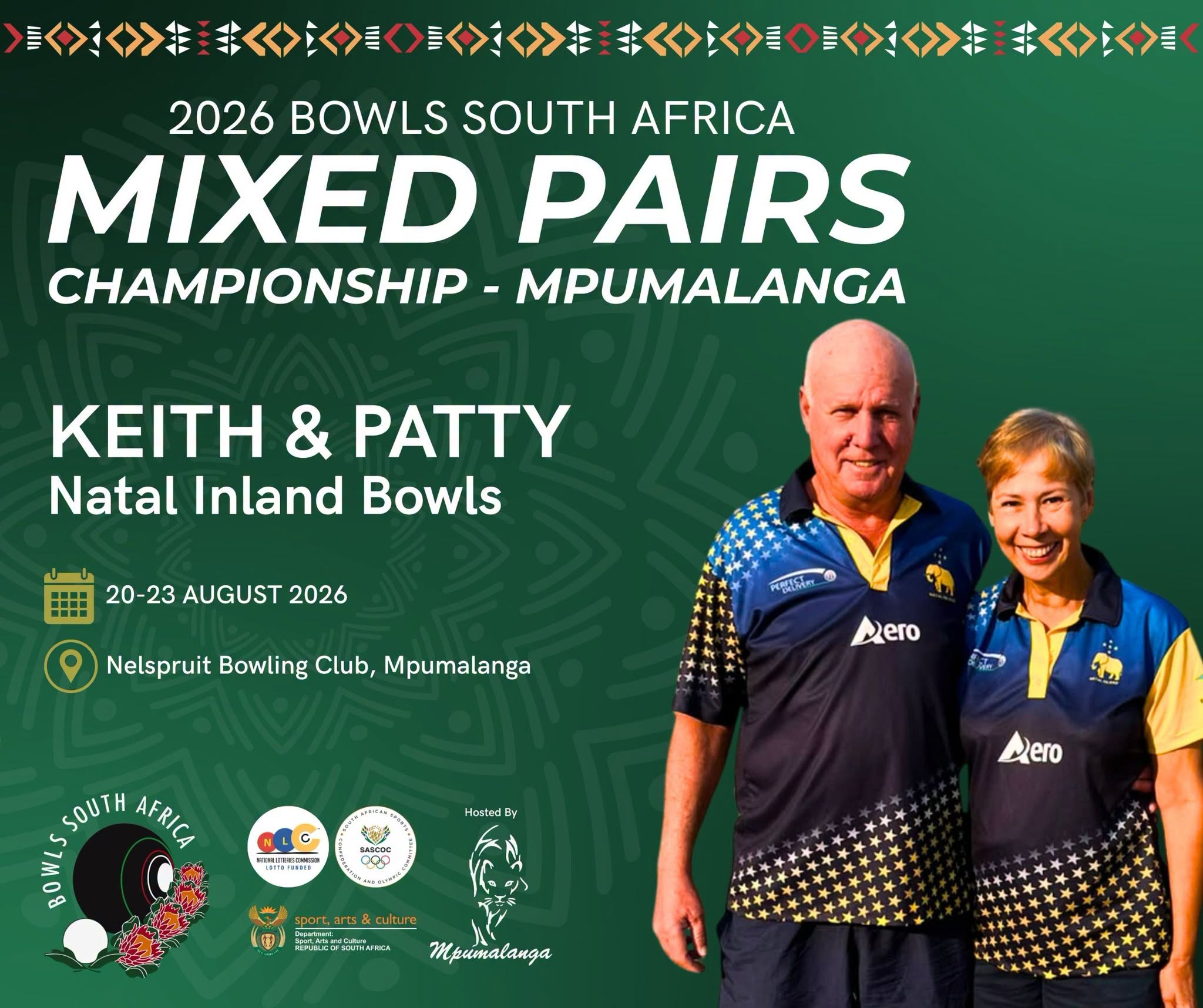 Introducing The Natal Inland Bowling Association Mixed Pairs Representatives...