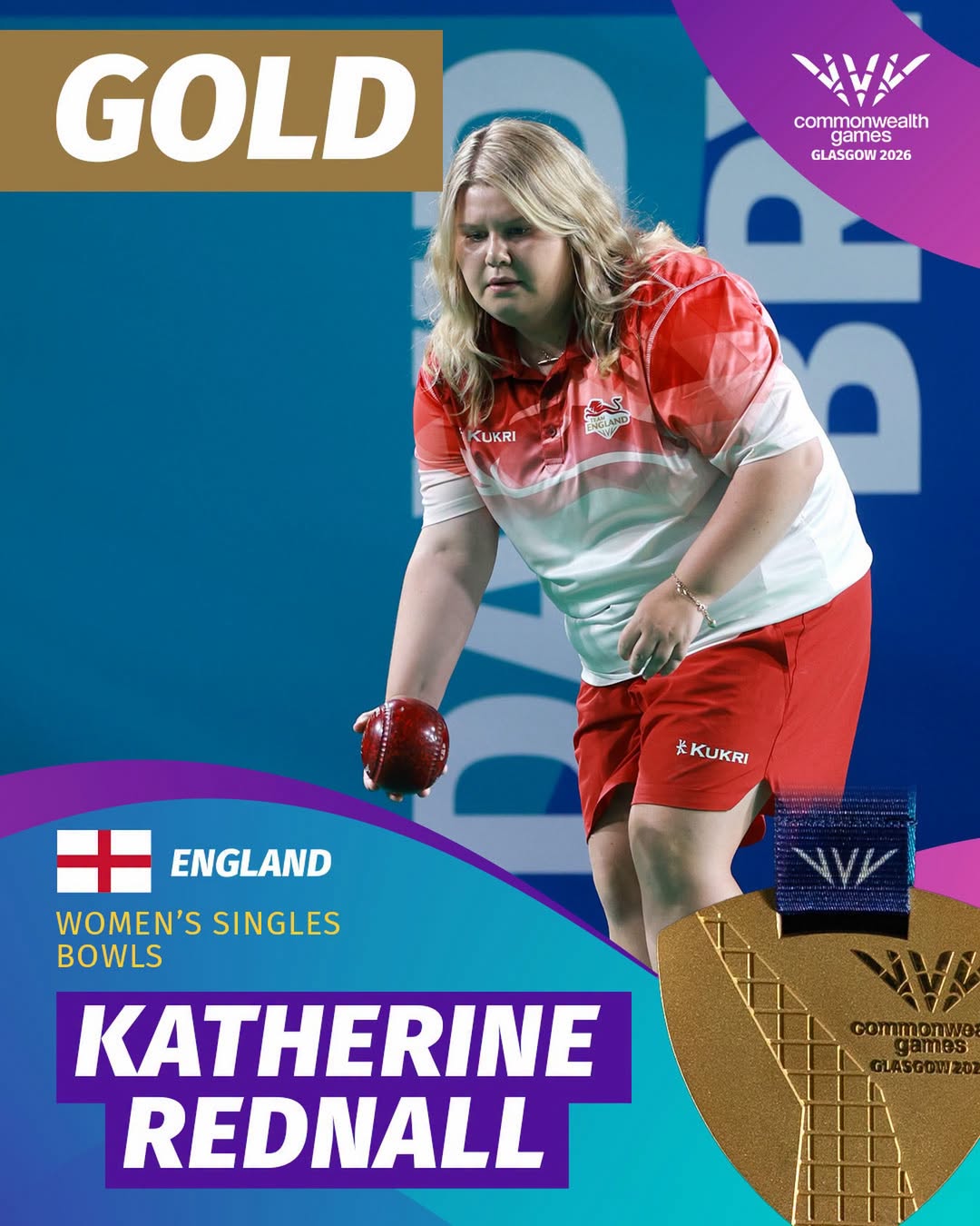 Katherine Rednall Closes Out The Gold Medals At The Bowls #glasgow2026